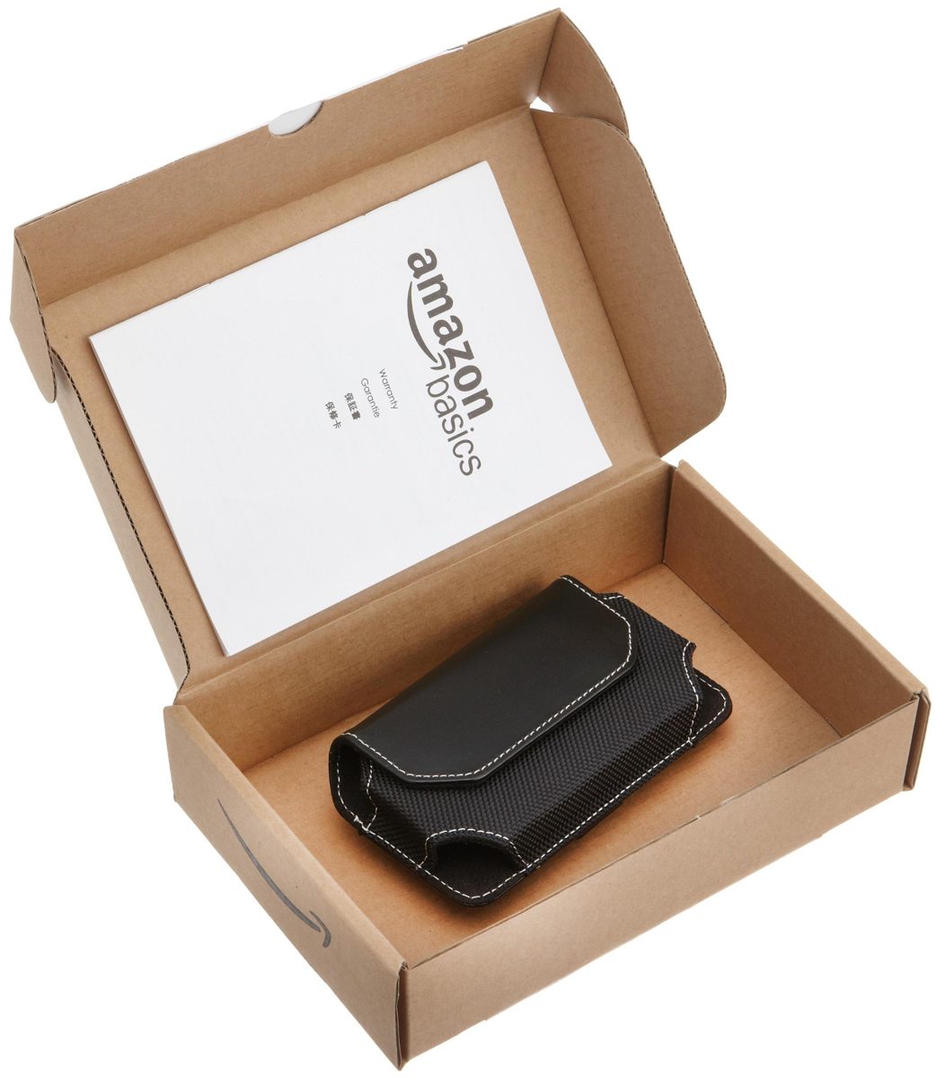 Amazon Basics Leather Case with Belt Clip for iPhone 4