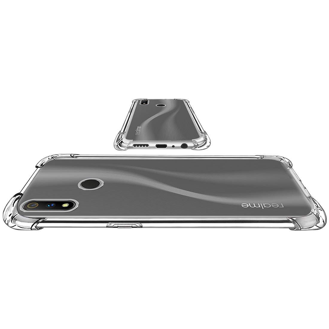 Amazon Brand - Solimo Mobile Cover (Soft & Flexible Back case) for Realme 3 Pro (Transparent)