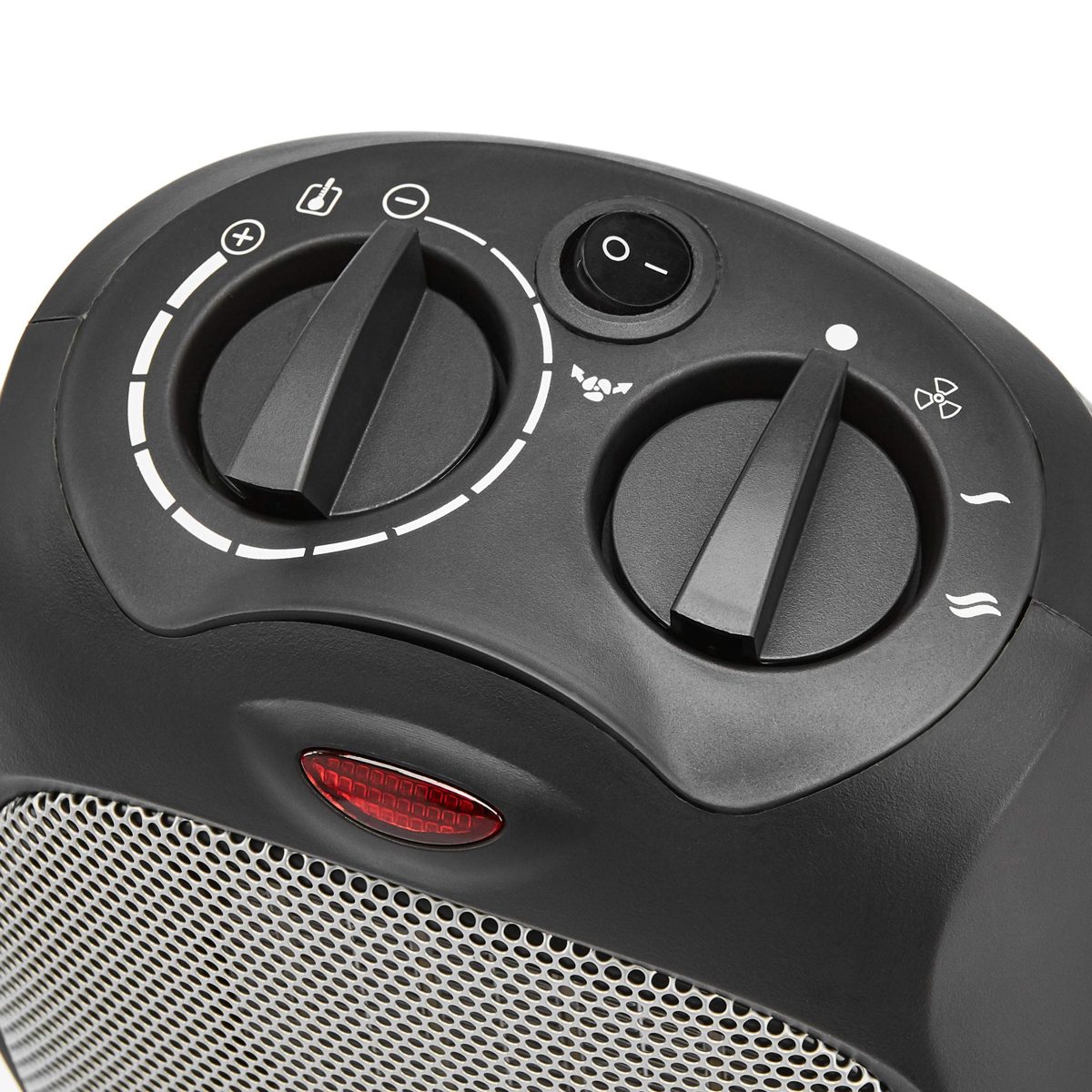 AmazonBasics 1500W Oscillating Ceramic Heater with Adjustable Thermostat, Black (Renewed)