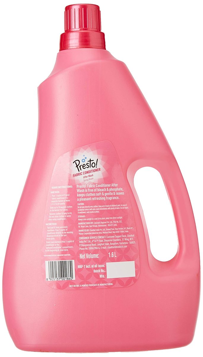 Amazon Brand - Presto! Spring Bloom Fabric Conditioner - 1.6 L
