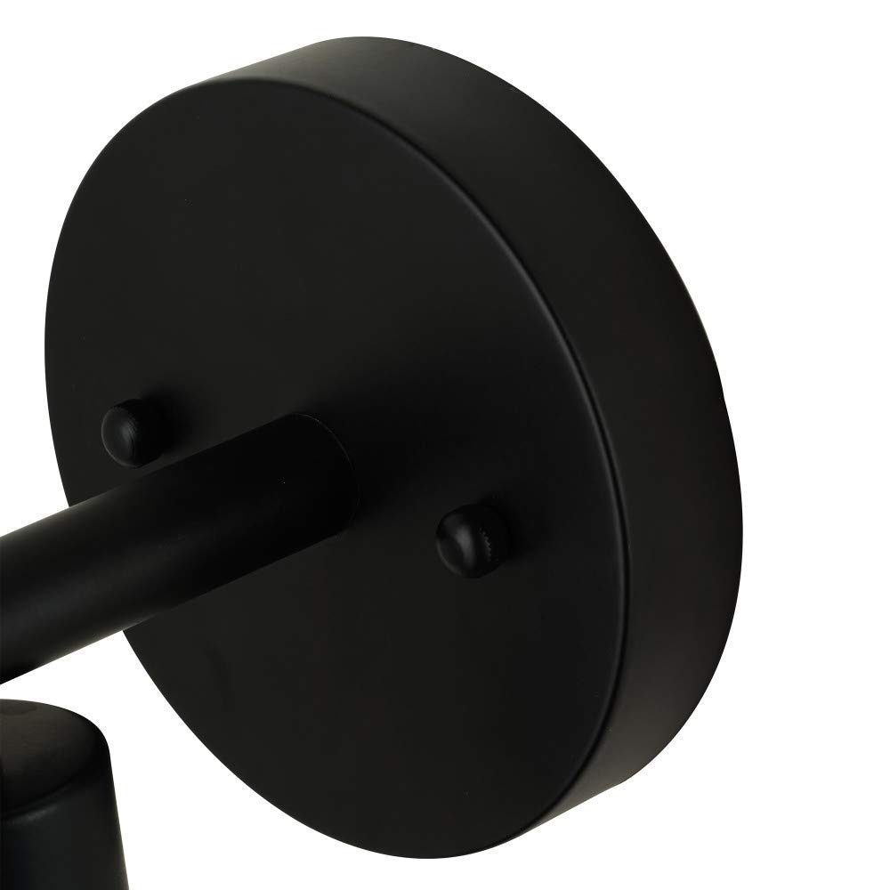 Amazon Brand – Rivet Mid-Century Modern Wall Sconce with Novelty Bulb, 5.25"H, Matte Black