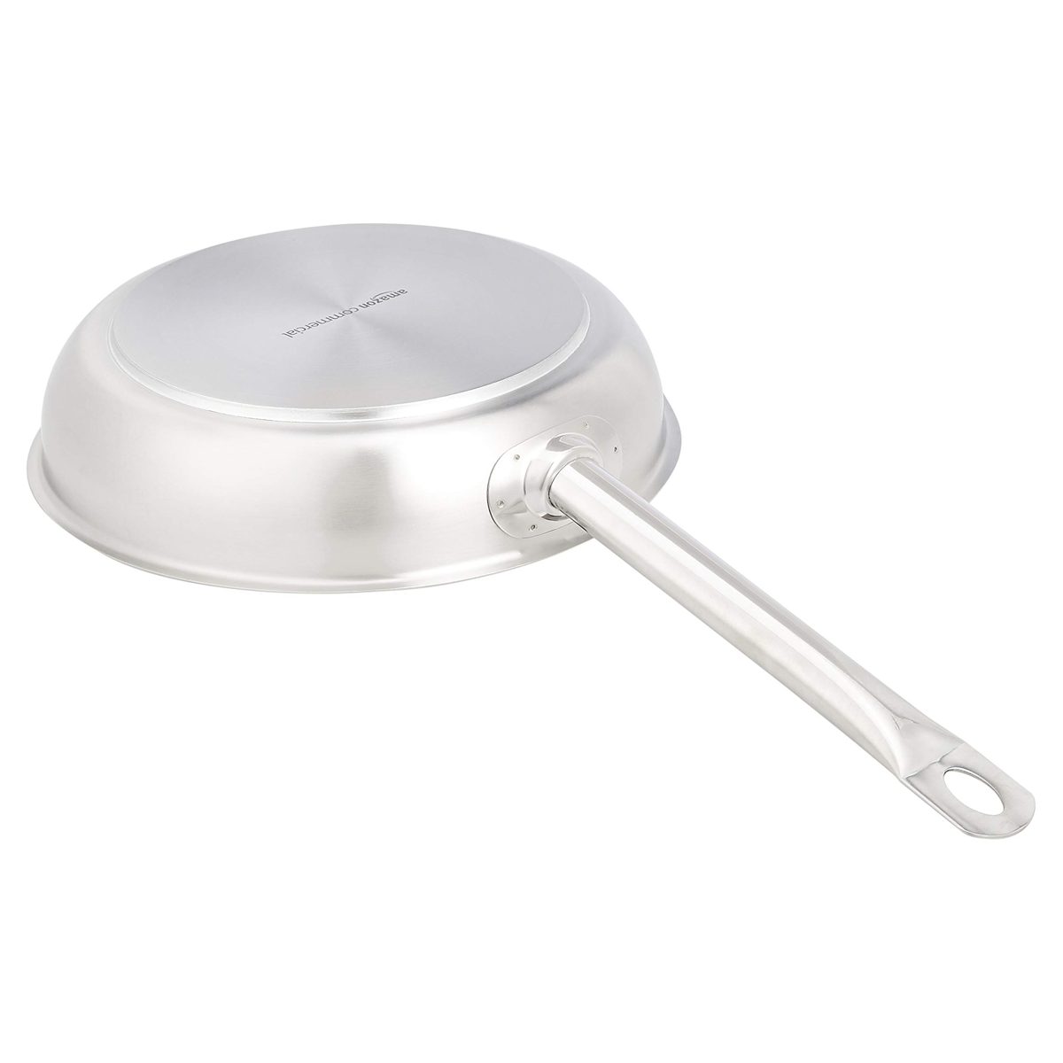 AmazonCommercial 2-Piece Stainless Steel Aluminum-Clad Fry Pan Set with 8" and 9 1/2" Pans