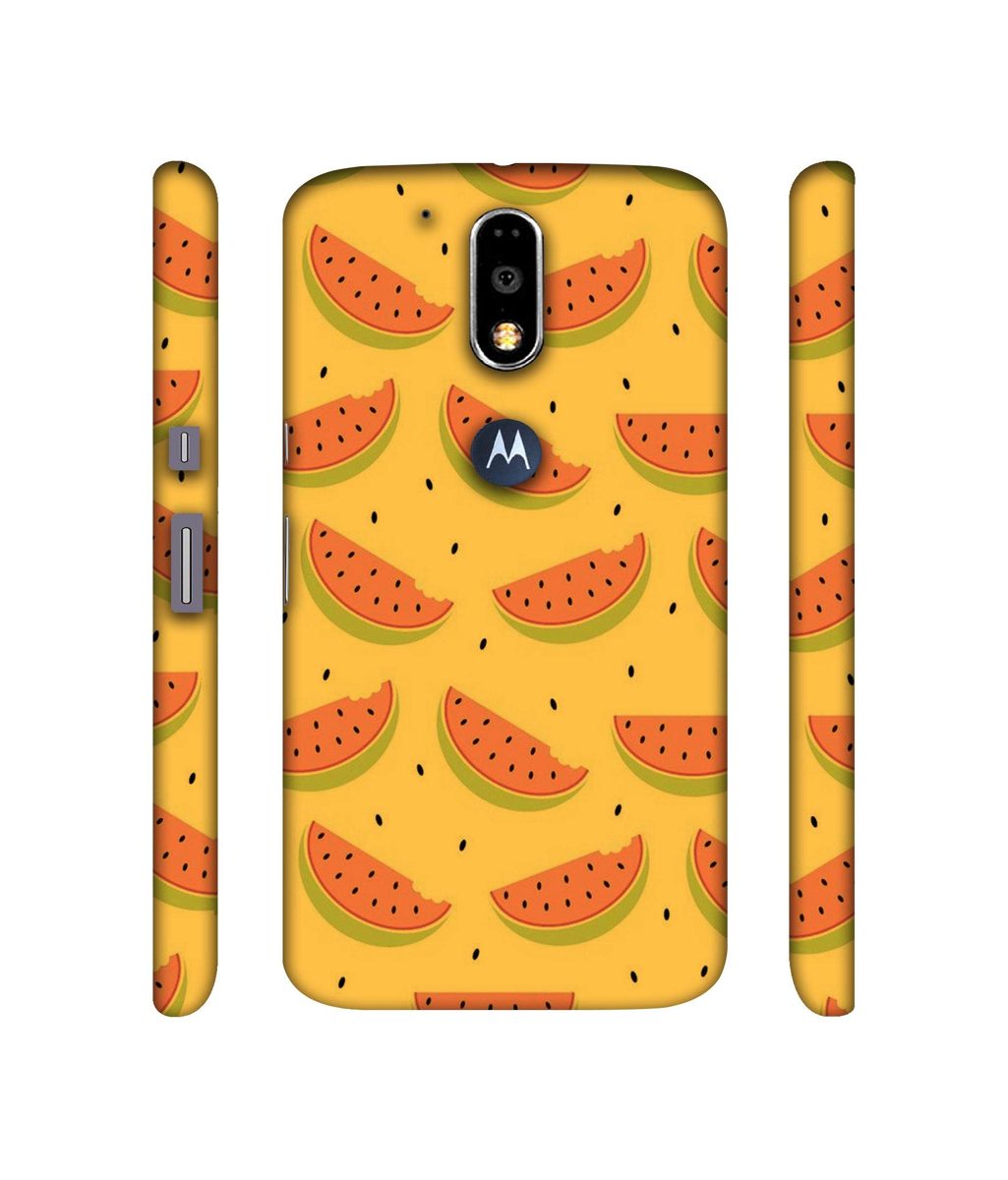 Amazon Brand - Solimo Designer Watermelon Pattern 3D Printed Hard Back Case Mobile Cover for Motorola Moto G4 Plus (with Logo Cut)