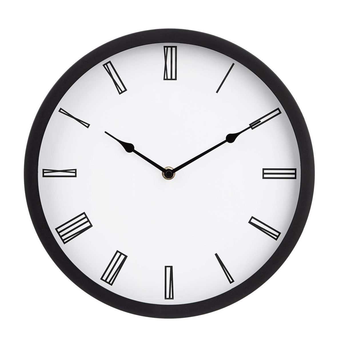 AmazonBasics 12" Roman Wall Clock, Black