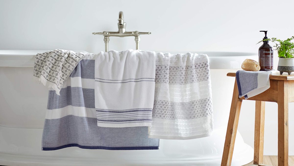 Modern Family Stone & Beam Sinead Stripe Bath Towels