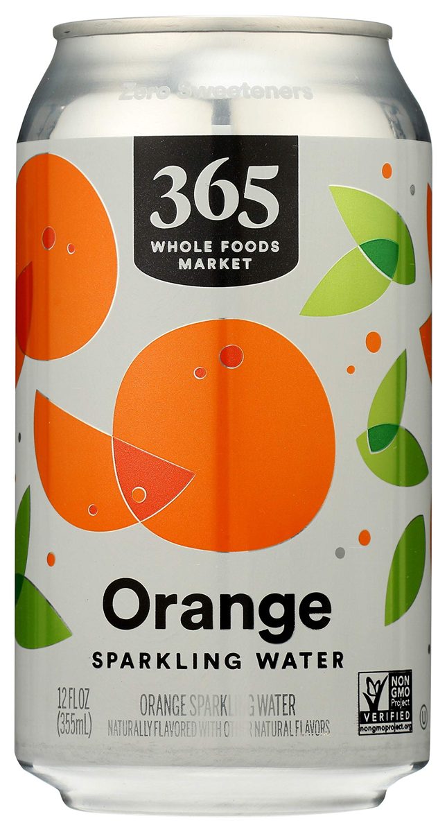 365 by Whole Foods Market, Sparkling Water, Orange (12-12 Fl Oz Cans), 144 Fl Oz