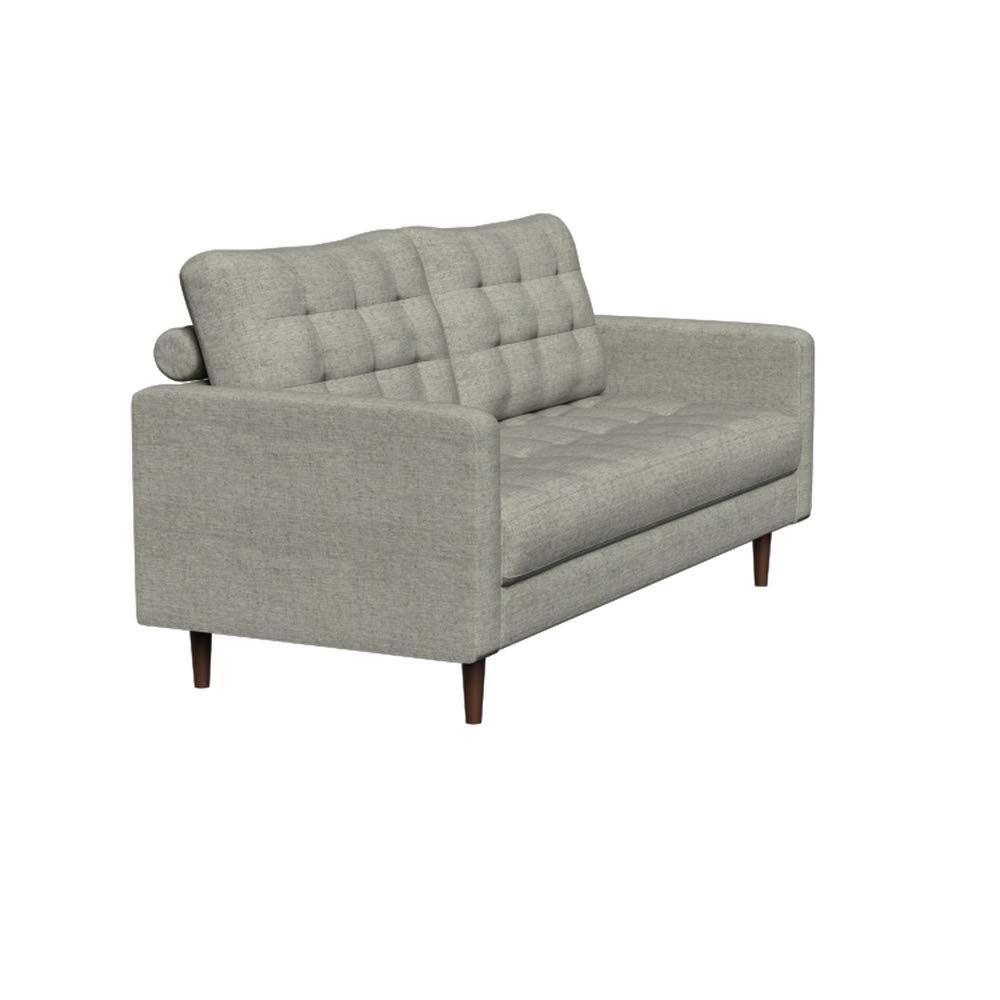 Amazon Brand – Rivet Cove Mid-Century Modern Tufted Sofa with Tapered Legs, 72"W, Light Grey