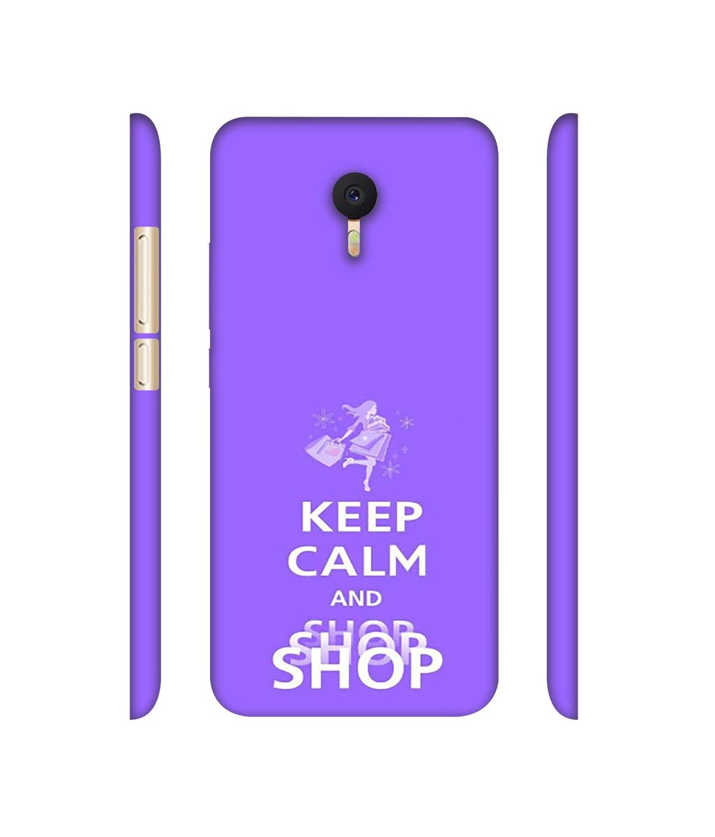 Amazon Brand - Solimo Designer Keep Calm and Shop 3D Printed Hard Back Case Mobile Cover for Meizu M3 Note