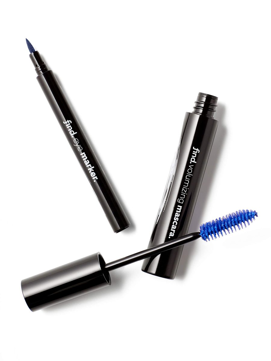 FIND - Volumising Mascara & Eye Marker - Eyes Kit - Mood Blue (Blue Volumising Mascara and Blue Eye Marker)