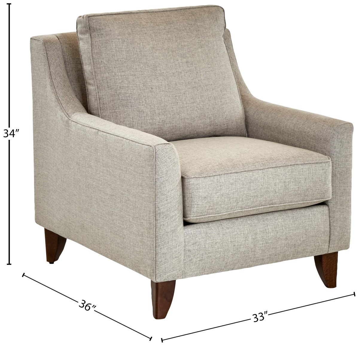 Amazon Brand – Stone & Beam Troy Upholstered Accent Chair, 33"W, Ash Gray