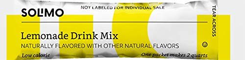 Amazon Brand - Solimo Lemonade Drink Mix, (6 packets)