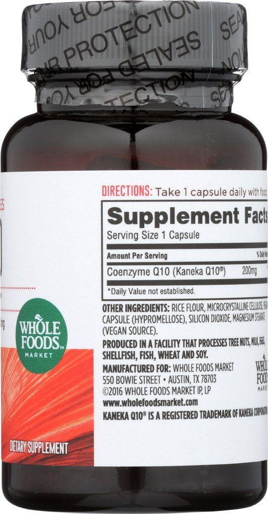 Whole Foods Market, CoQ10 200mg, 60 ct