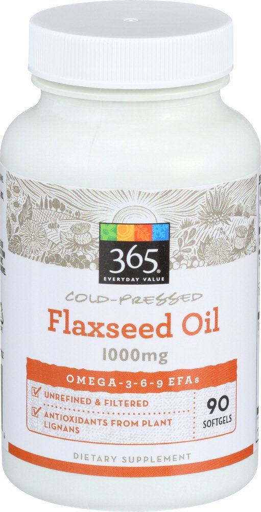 365 EVERYDAY VALUE Flax Seed Oil 1000 MG, 90 CT