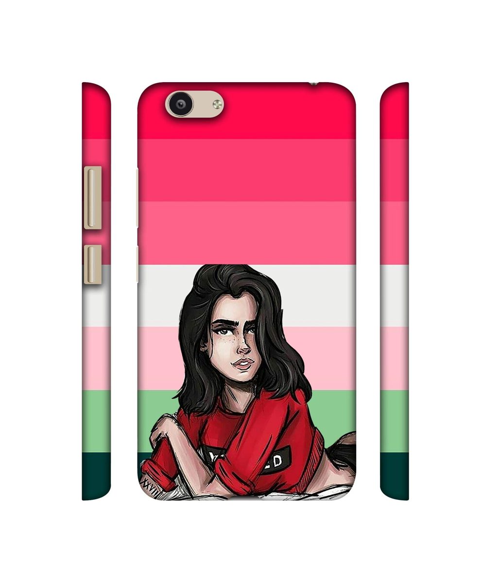 Amazon Brand - Solimo Designer Lady Vector with Line 3D Printed Hard Back Case Mobile Cover for Vivo Y53