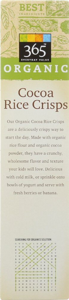 365 Everyday Value, Organic Cocoa Rice Crisps, 10 oz