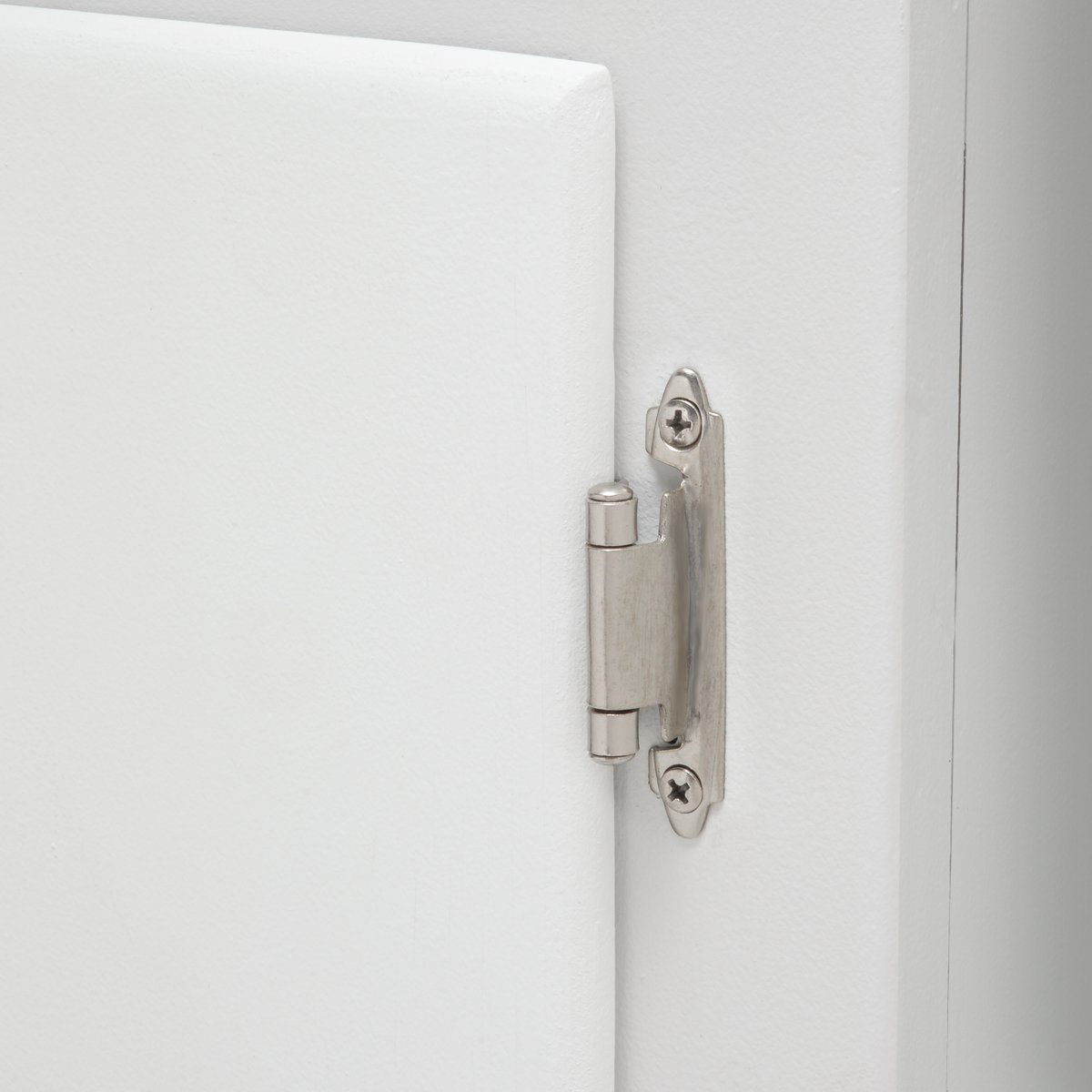 AmazonBasics 3/8 Inch Kitchen Inset Cabinet Door Hinge, Self-Closing, 1 Pair, Satin Nickel, 10-Pack