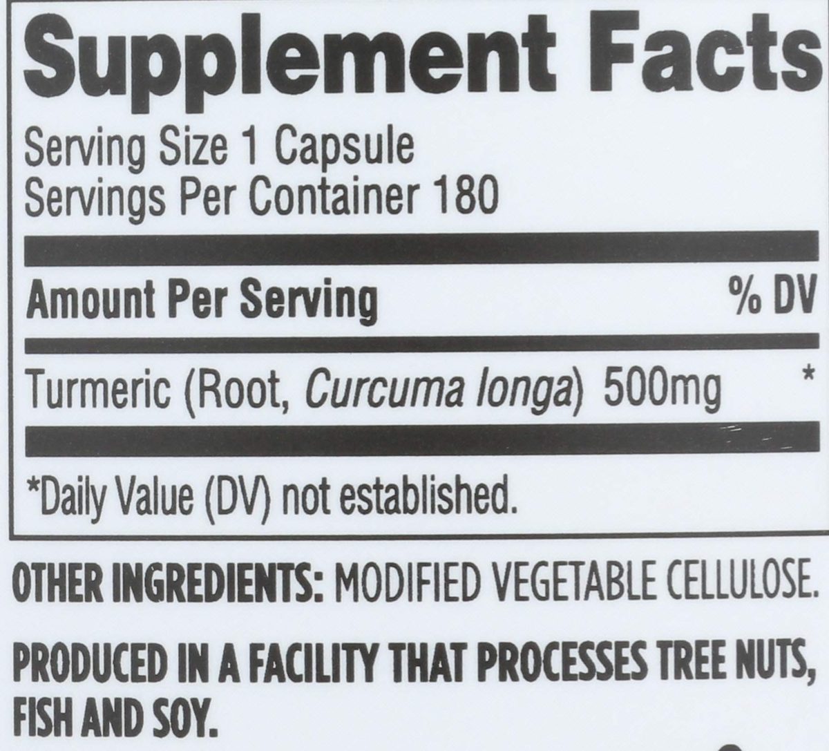 365 Everyday Value, Turmeric 500mg, 180 ct
