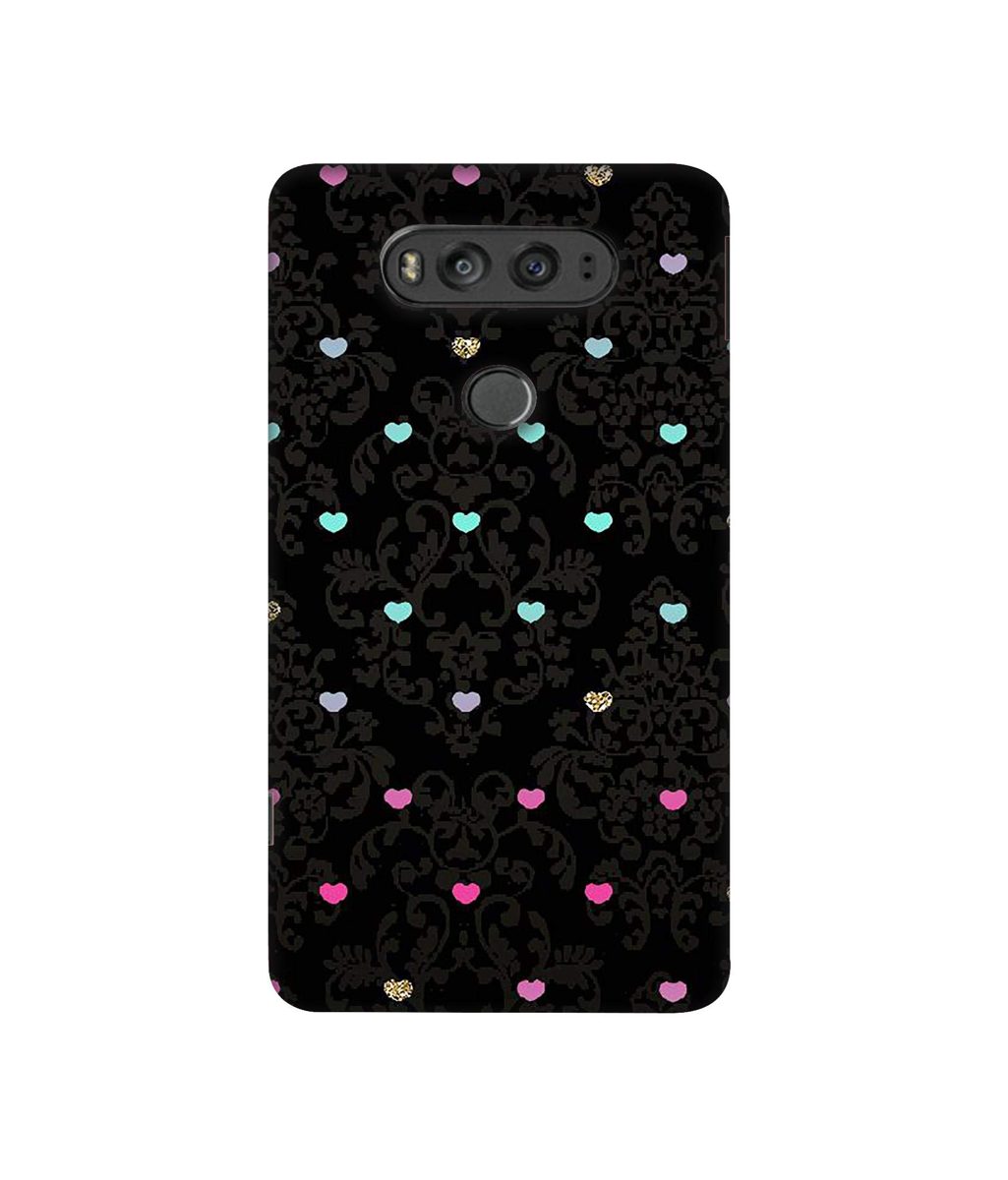 Amazon Brand - Solimo Designer Heart Texture 3D Printed Hard Back Case Mobile Cover for LG V20