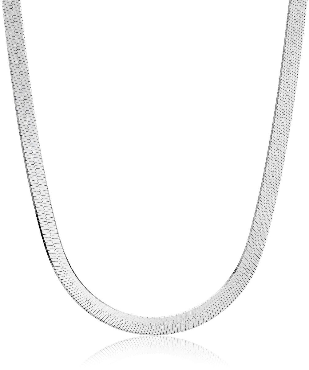 Women's Herringbone Chain Necklace, Sterling Silver, 20