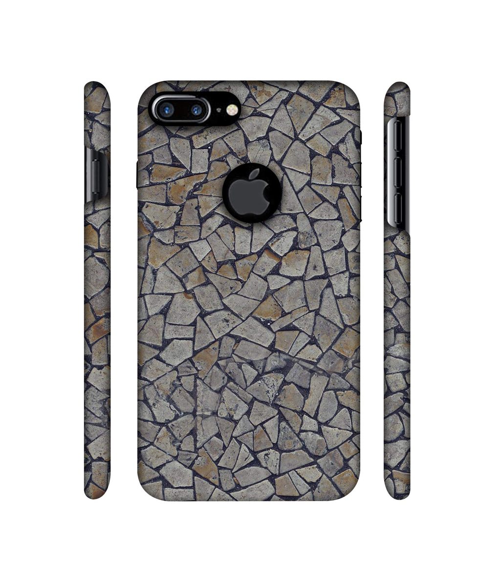 Amazon Brand - Solimo Designer Marble Pices 3D Printed Hard Back Case Mobile Cover for Apple iPhone 7 Plus (Logo Cut)