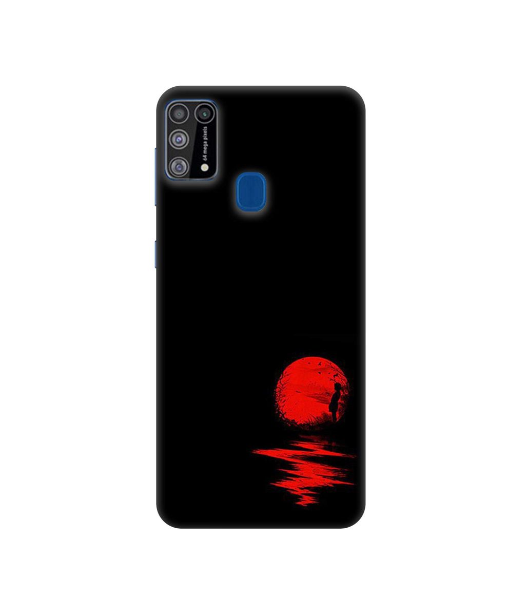 Amazon Brand - Solimo Designer Red Moon 3D Printed Hard Back Case Mobile Cover for Samsung Galaxy M31