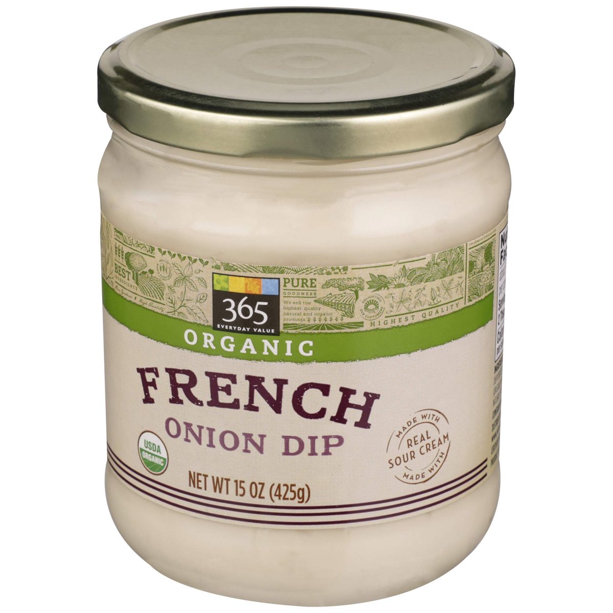 365 Everyday Value, Organic French Onion Dip, 15 Oz