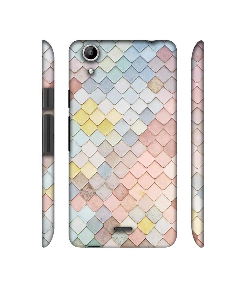Amazon Brand - Solimo Designer Small Squre Texture 3D Printed Hard Back Case Mobile Cover for Micromax Canvas Selfie Lens Q345