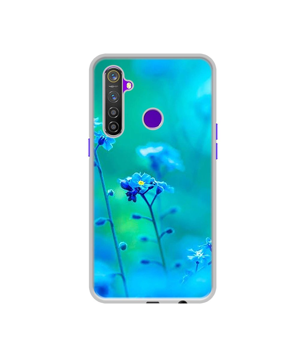 Amazon Brand - Solimo Designer Blue Flower UV Printed Soft Back Case Mobile Cover for Realme 5 Pro