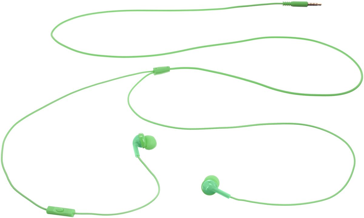 AmazonBasics In-ear Headphones with Mic, Green