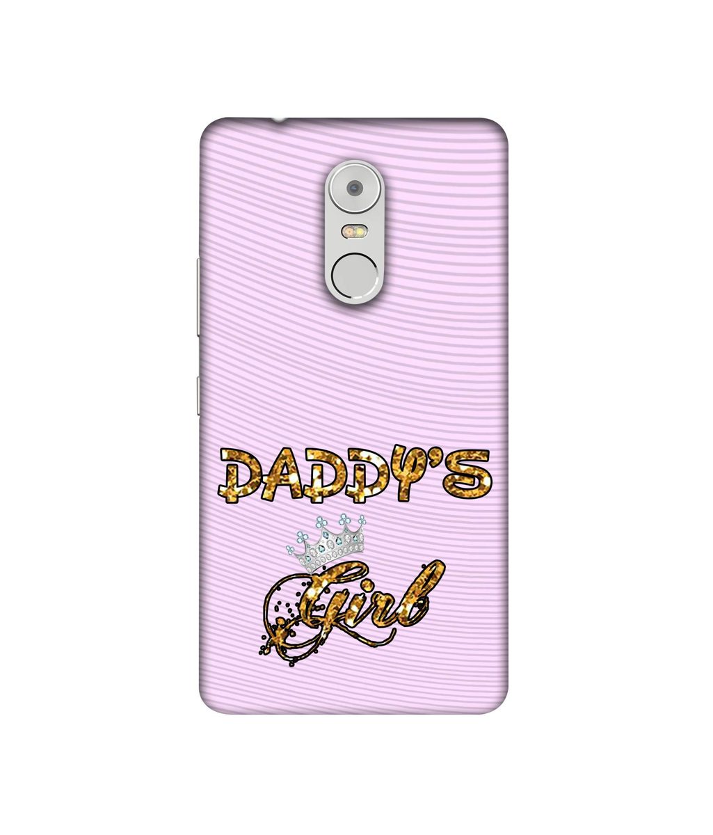 Amazon Brand - Solimo Designer Daddy's Girl in Glitter Pattern 3D Printed Hard Back Case Mobile Cover for Lenovo K6 Note