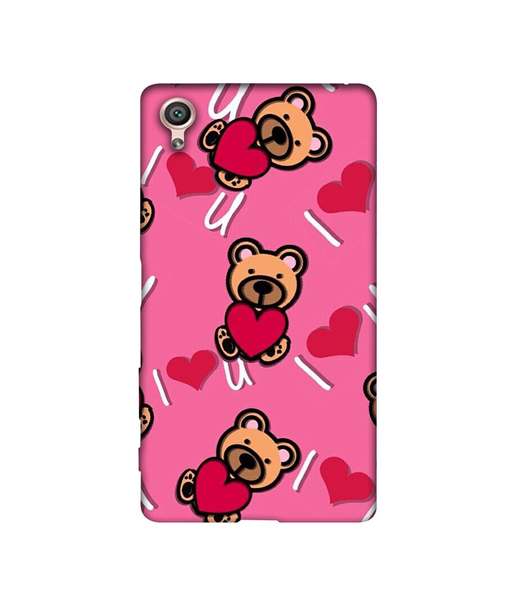 Amazon Brand - Solimo Designer Heart Holding Bear 3D Printed Hard Back Case Mobile Cover for Sony Xperia X
