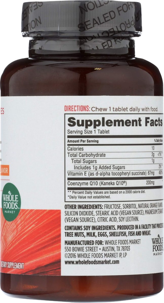 WHOLE FOODS MARKET CoQ10 200 MG Lozenges, 60 CT