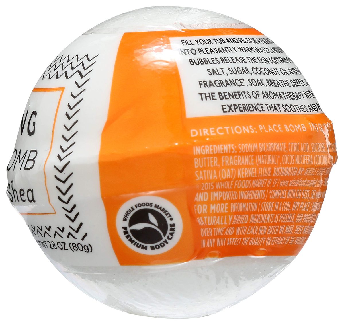 Whole Foods Market, Fizzing Bath Bomb, Oatmeal Shea, 2.3 oz