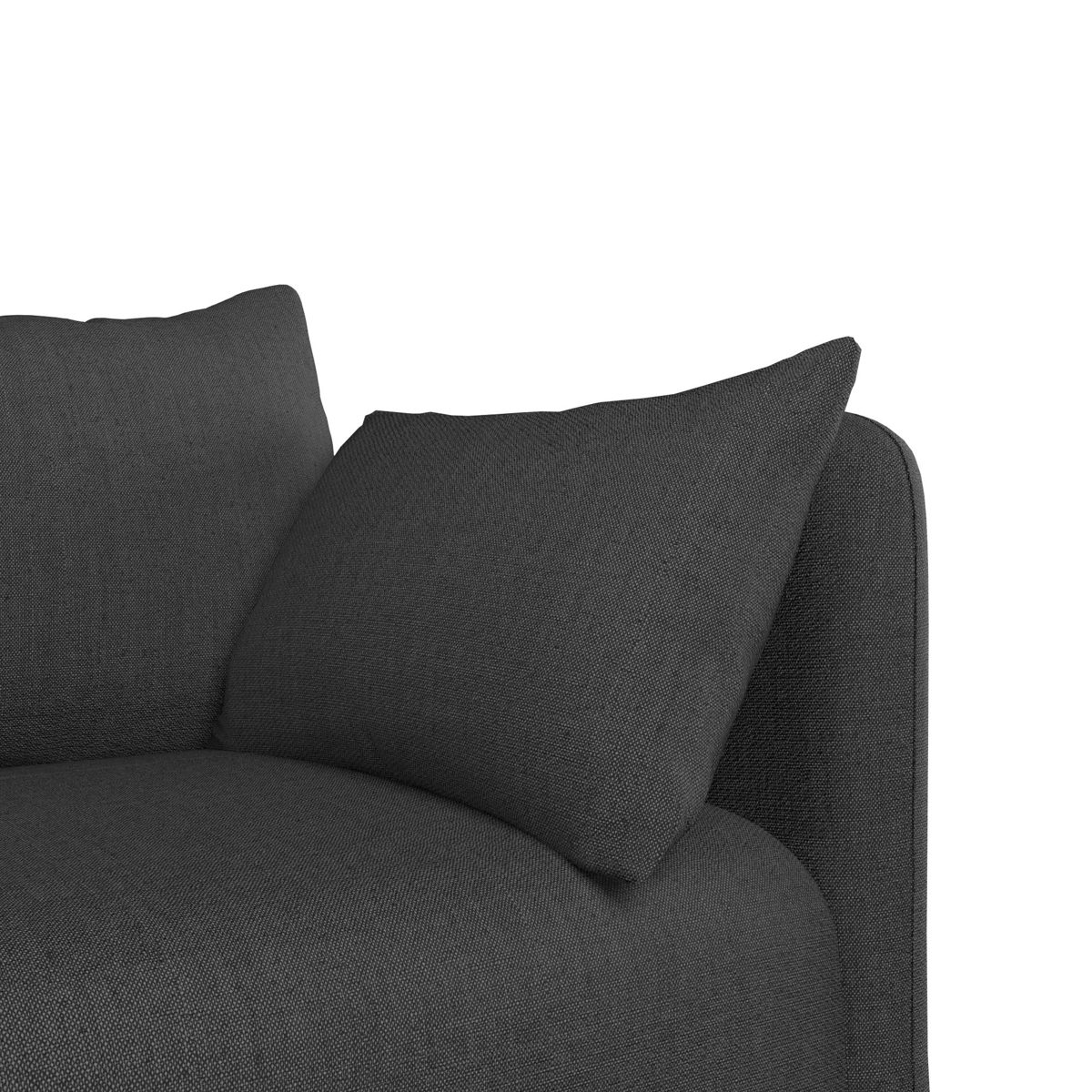 Amazon Brand - Solimo Sofie Fabric 3 seater Sofa (Grey)
