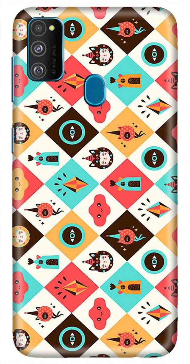 Amazon Brand - Solimo Designer Colorful Pattern 3D Printed Hard Back Case Mobile Cover for Samsung Galaxy M21 / M30s