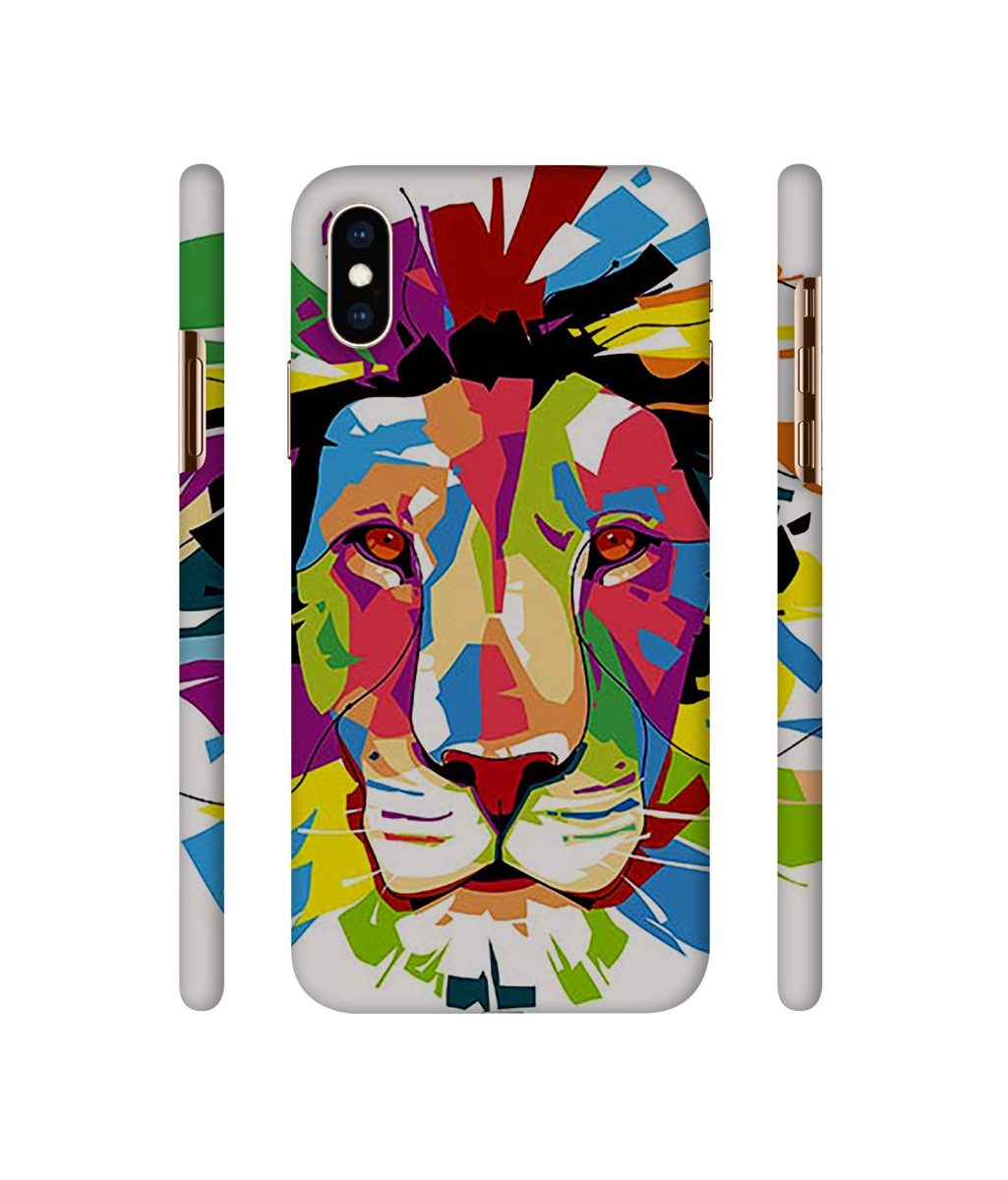 Amazon Brand - Solimo Designer Lion Multicolor Vector 3D Printed Hard Back Case Mobile Cover for Apple iPhone Xs Max
