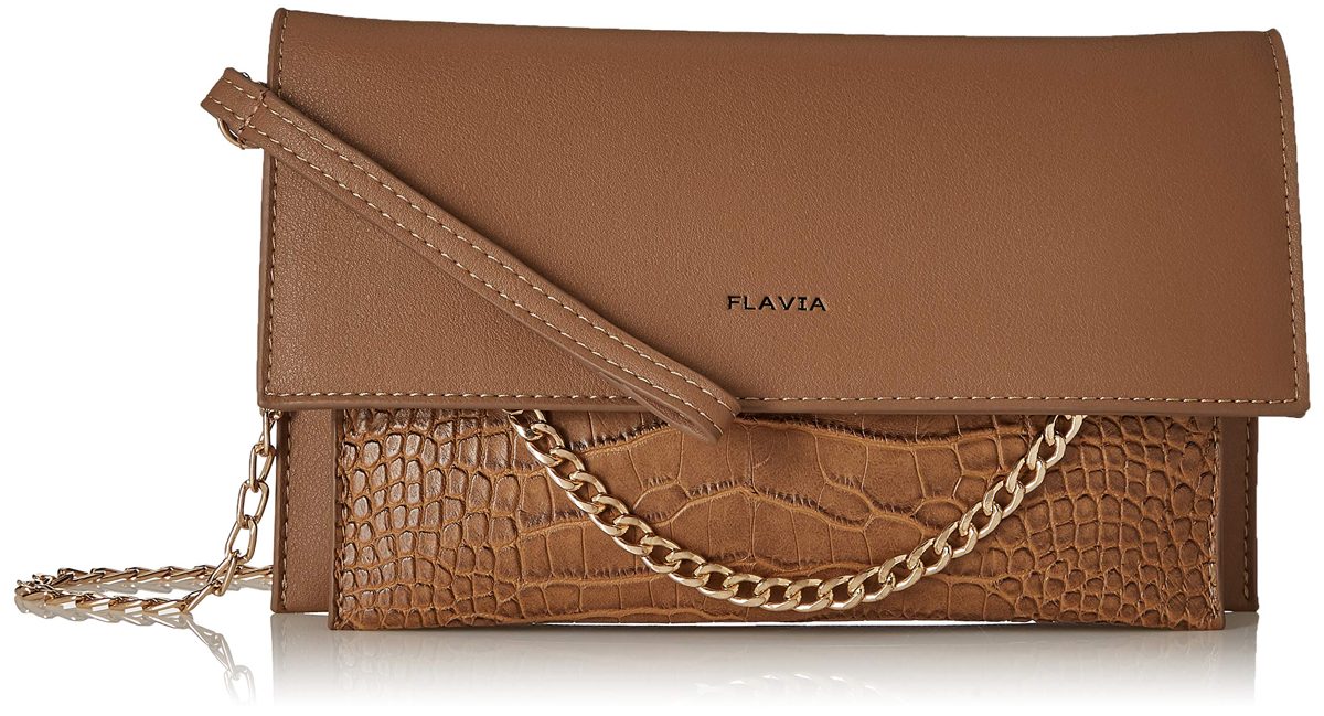 Flavia Women's Clutch (Kahki)