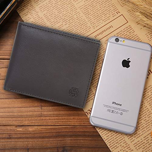Clifton Heritage Leather Bifold Wallets for Men - Slim RFID Blocking Compact Design Travel Smart Wallet (Brown Nappa)