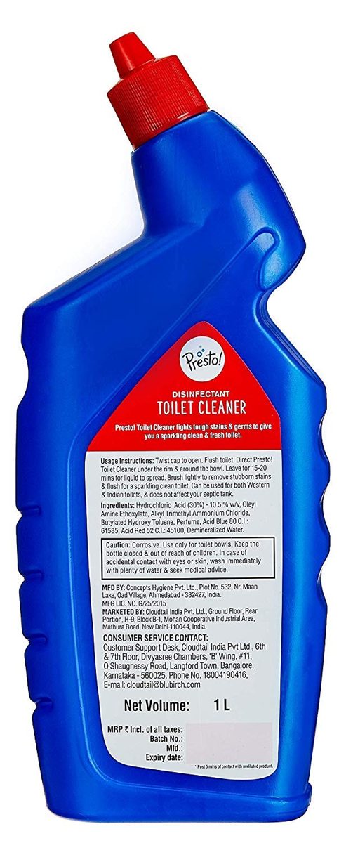 Amazon Brand - Presto! Toilet Cleaner, 1L