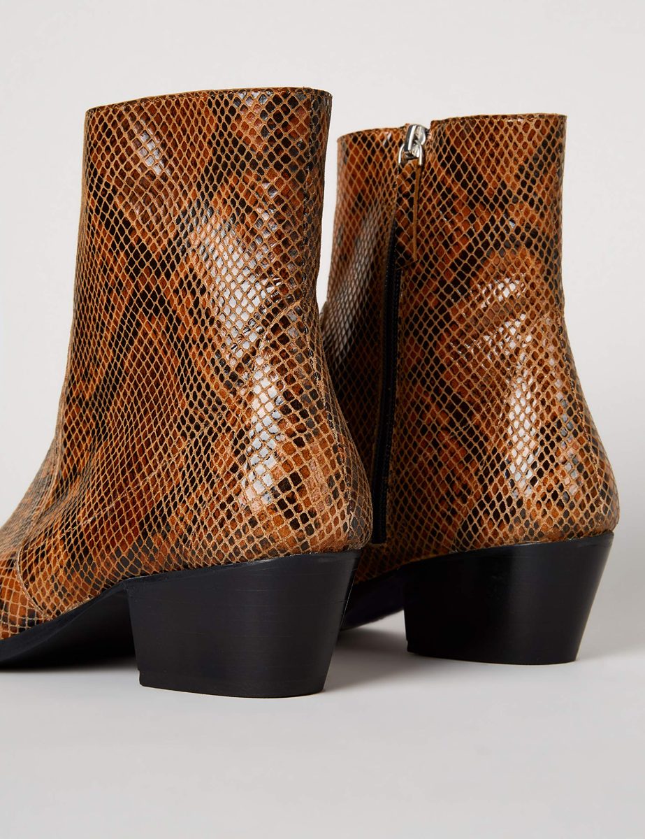 find. Women's Unlined Leather Western, Brown, US 5.5