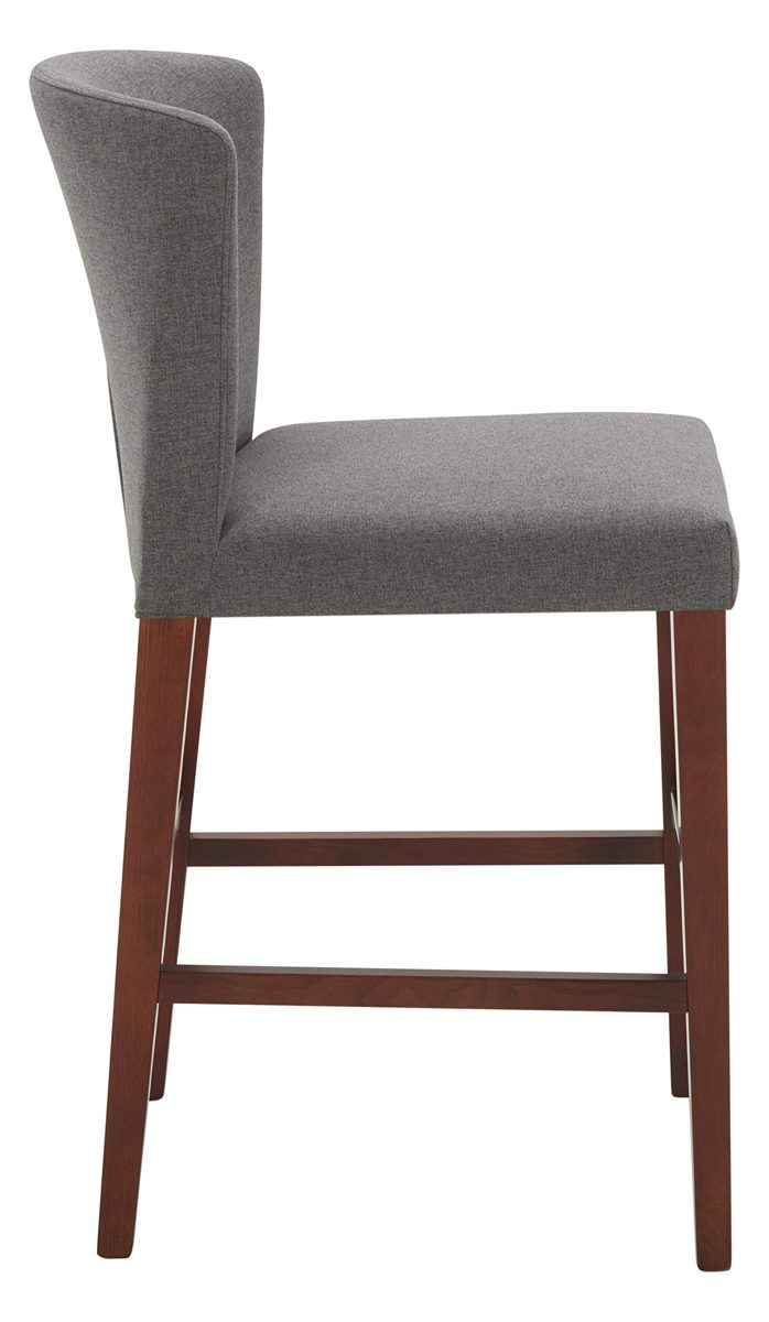 Amazon Brand – Rivet Eli Modern Curved-Back Counter-Height Barstool, 38.2"H, Graphite