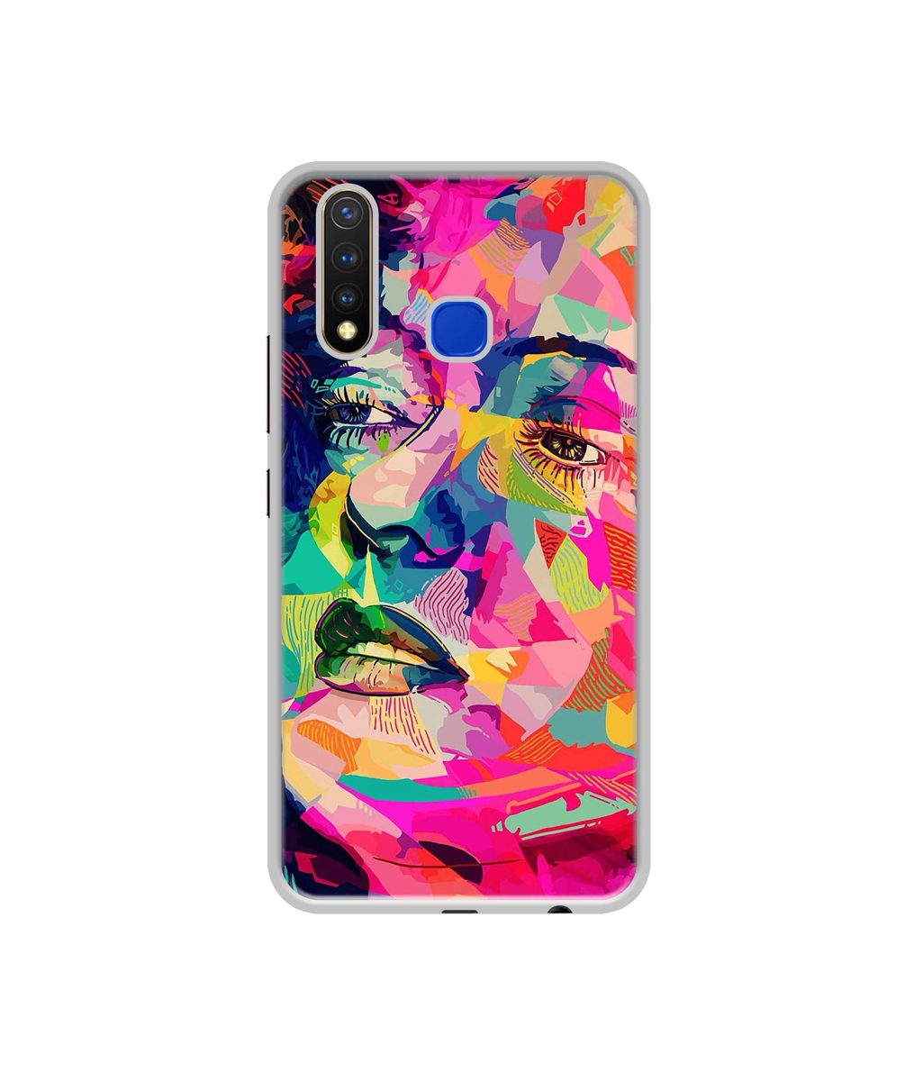 Amazon Brand - Solimo Designer Multicolor Lady Vector UV Printed Soft Back Case Mobile Cover for Vivo U20