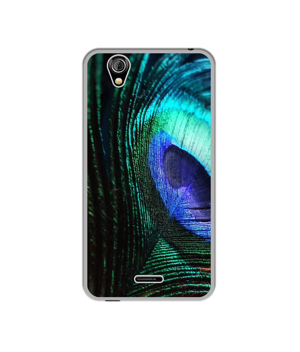 Amazon Brand - Solimo Designer Peacock Feather UV Printed Soft Back Case Mobile Cover for Gionee P5 Mini