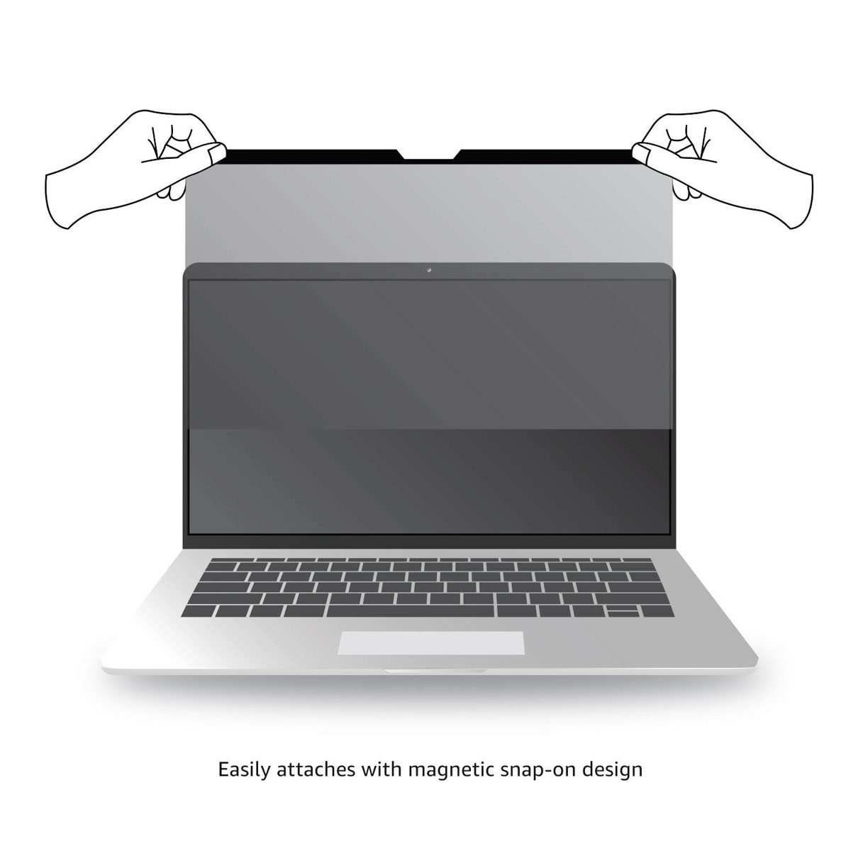 AmazonBasics Slim Magnetic Privacy Screen Filter for 13 Inch MacBook Air 2018 (Renewed)