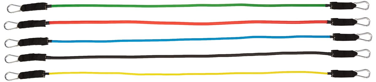 AmazonBasics Resistance Band Combo, Pack of 5 (Multicolour)
