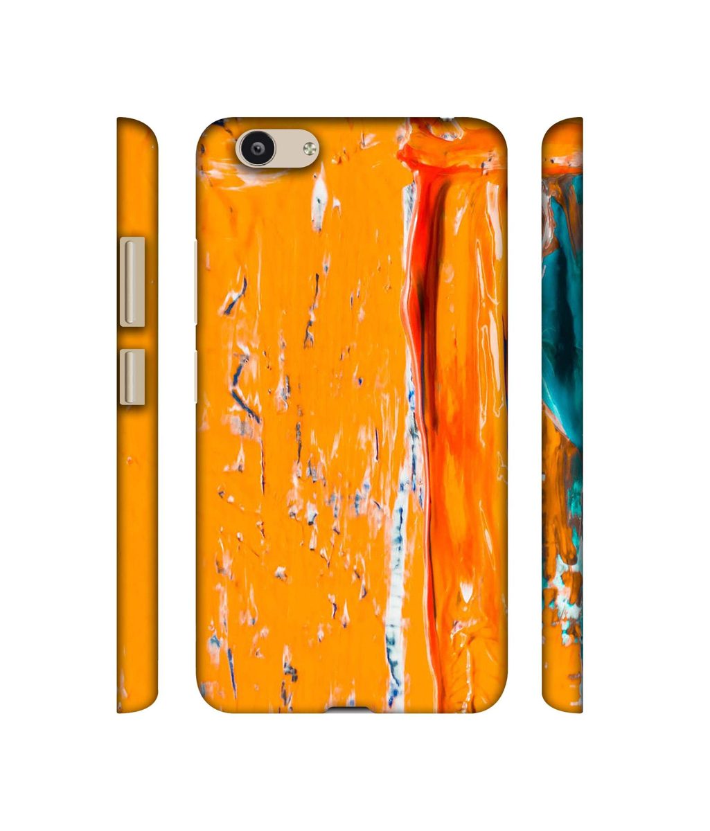Amazon Brand - Solimo Designer Gold Yellow Paint 3D Printed Hard Back Case Mobile Cover for Vivo Y53