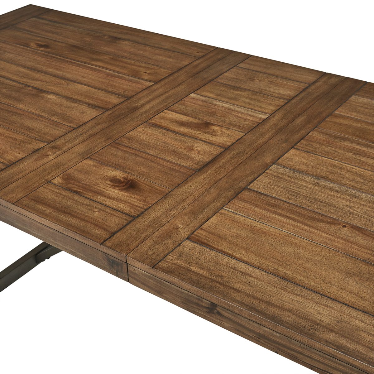 Amazon Brand – Stone & Beam Hughes Casual Farmhouse Wood Dining Kitchen Table, 60-80"L, Brown