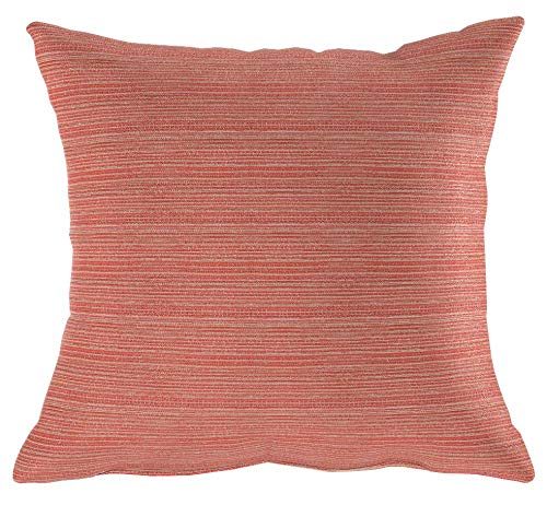 Amazon Brand – Rivet Contemporary Outdoor Throw Pillow - 20 x 20 Inch, Coral