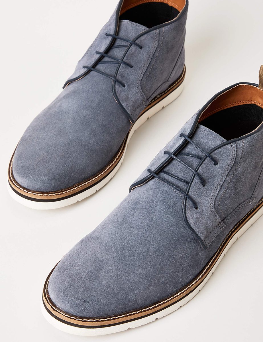 find. Men's Sports Sole Chukka Boots, Blau (Jeans Blue), 12 UK