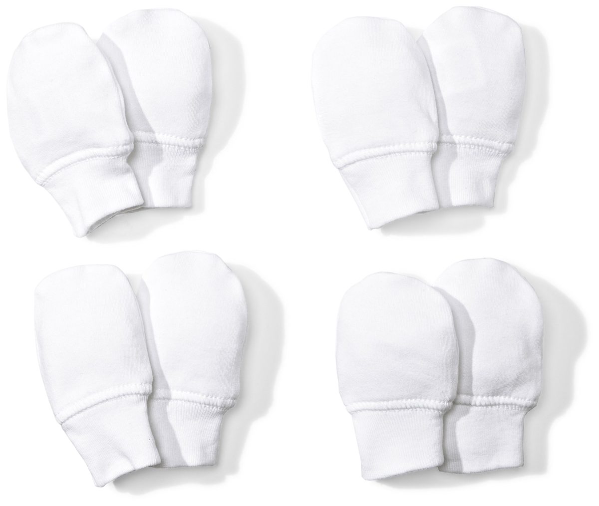 Moon and Back Baby Set of 4 Unisex Organic Cap and Mitten Sets